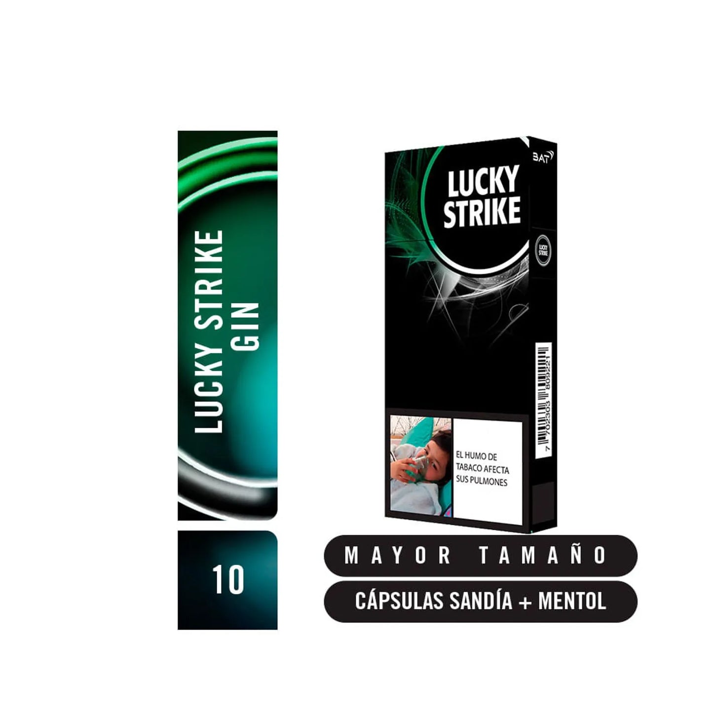CIGARRILLO LUCKY GIN 10U CAJETILLA