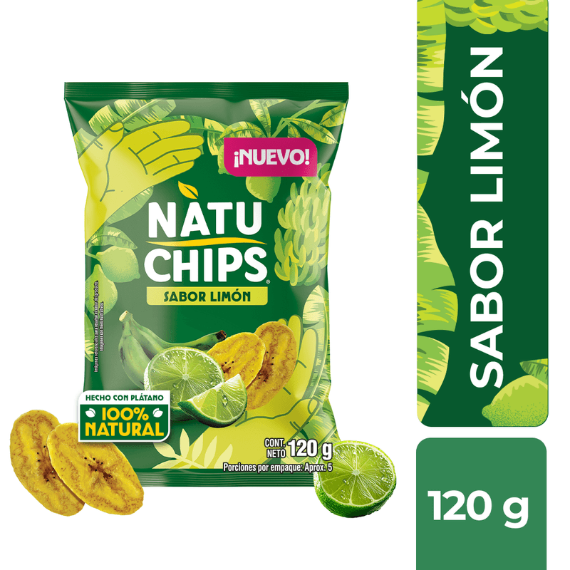 PLATANO NATUCHIPS 120G LIMON