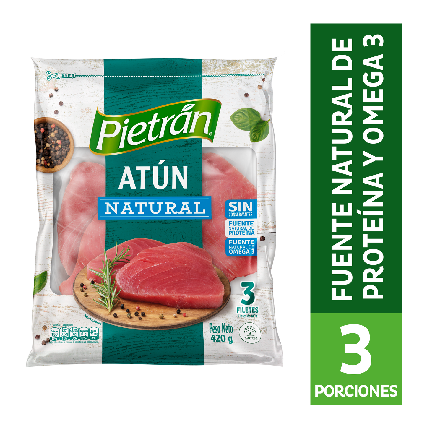 ATÚN NATURAL 420G PIETRÁN