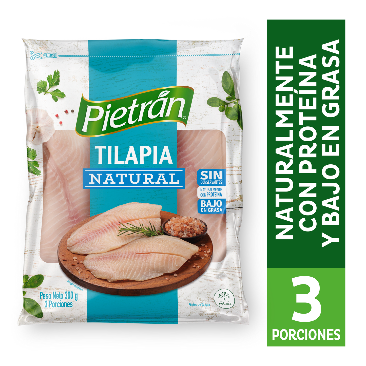 TILAPIA PIETRÁN 300G NATURAL