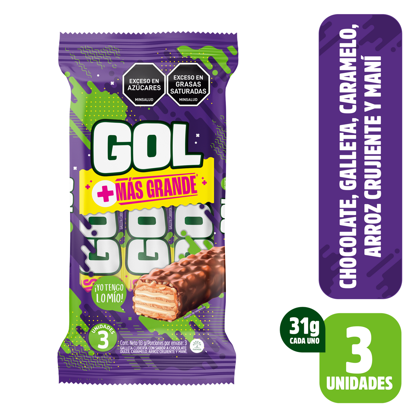CHOCOLATE GOL 3U 93G