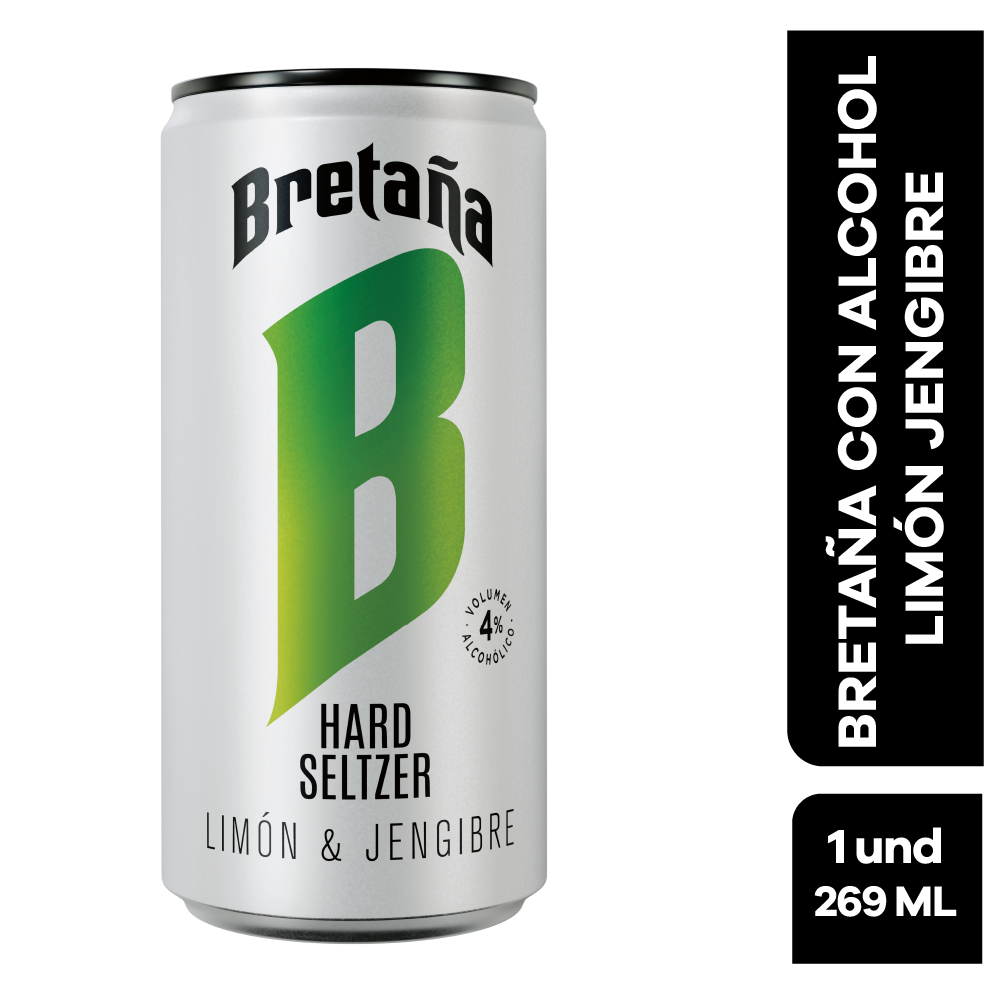 BRETAÑA HARD SELTZER 269ML LIMON JENGIBRE