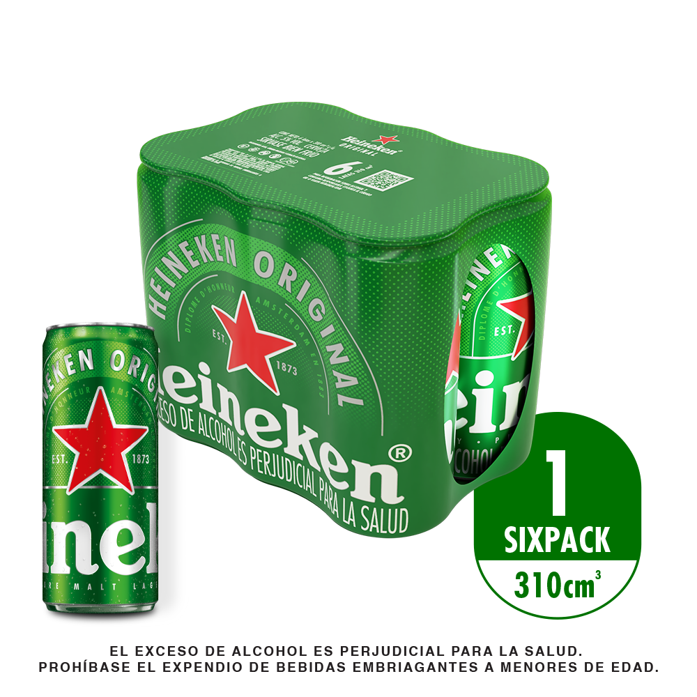 CERVEZA HEINEKEN 6U 310ML LATA