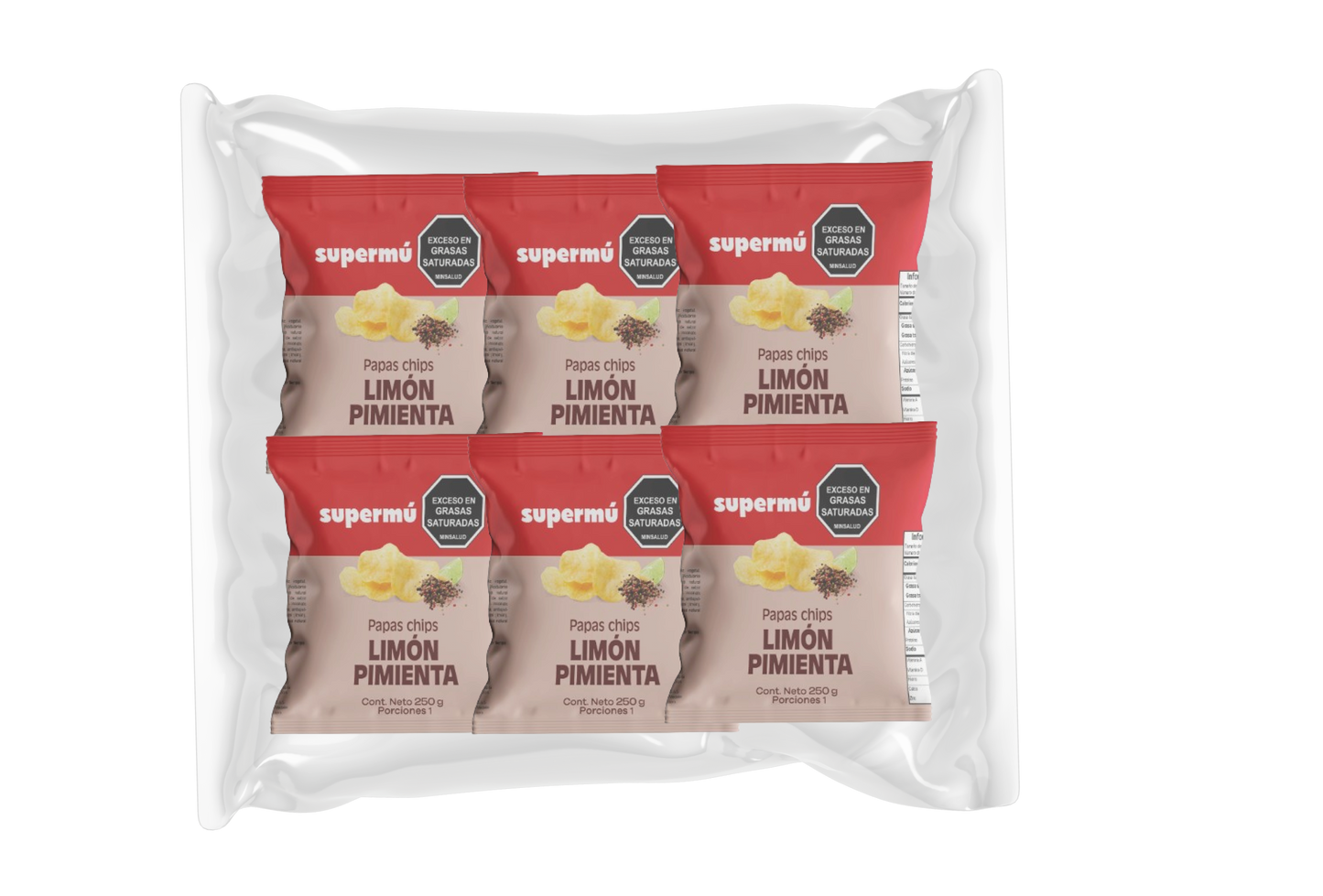 PAPA SUPERMÚ 12U 300G LIMÓN/PIMIENTA