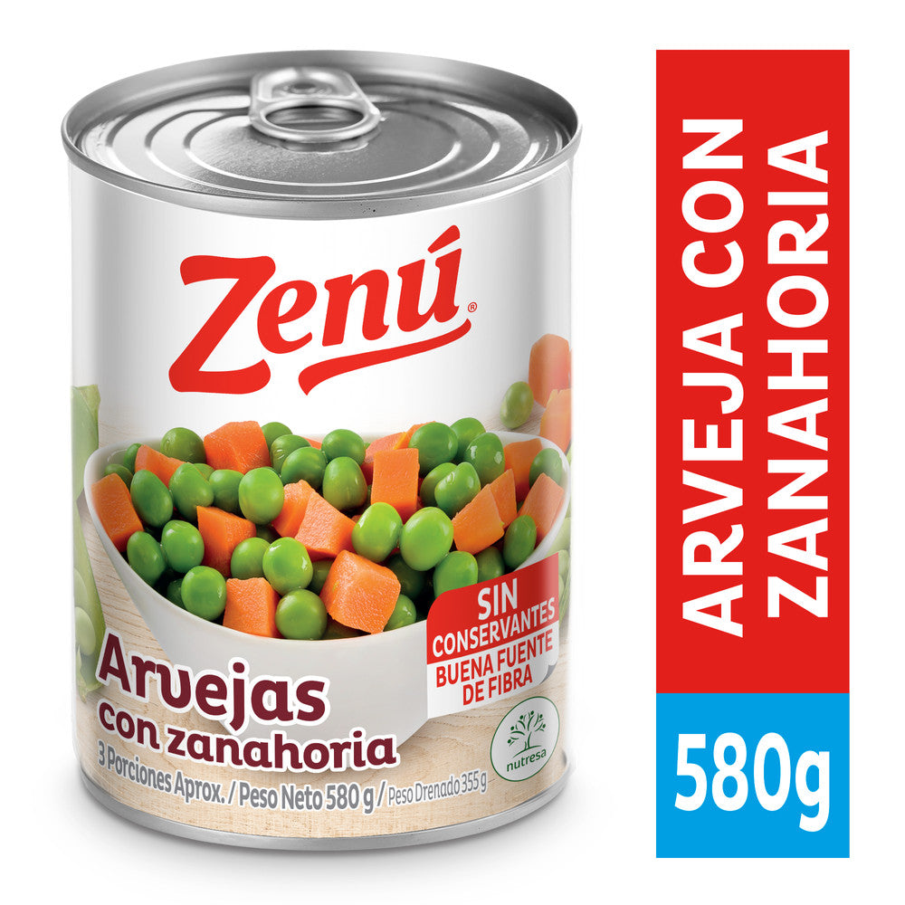 ARVEJA ZANAHORIA ZENU 580G
