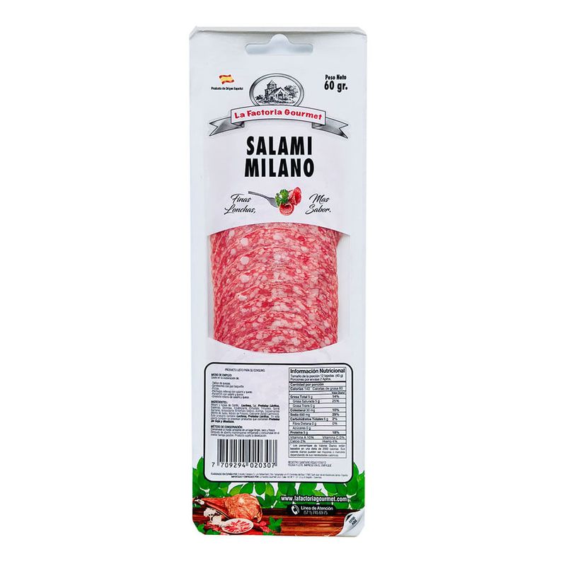 SALAMI LA FACTORIA GOURMET 60G MILANO