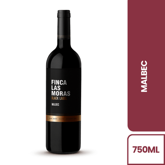 VINO LAS MORAS 750ML BLACK LABEL MALBEC