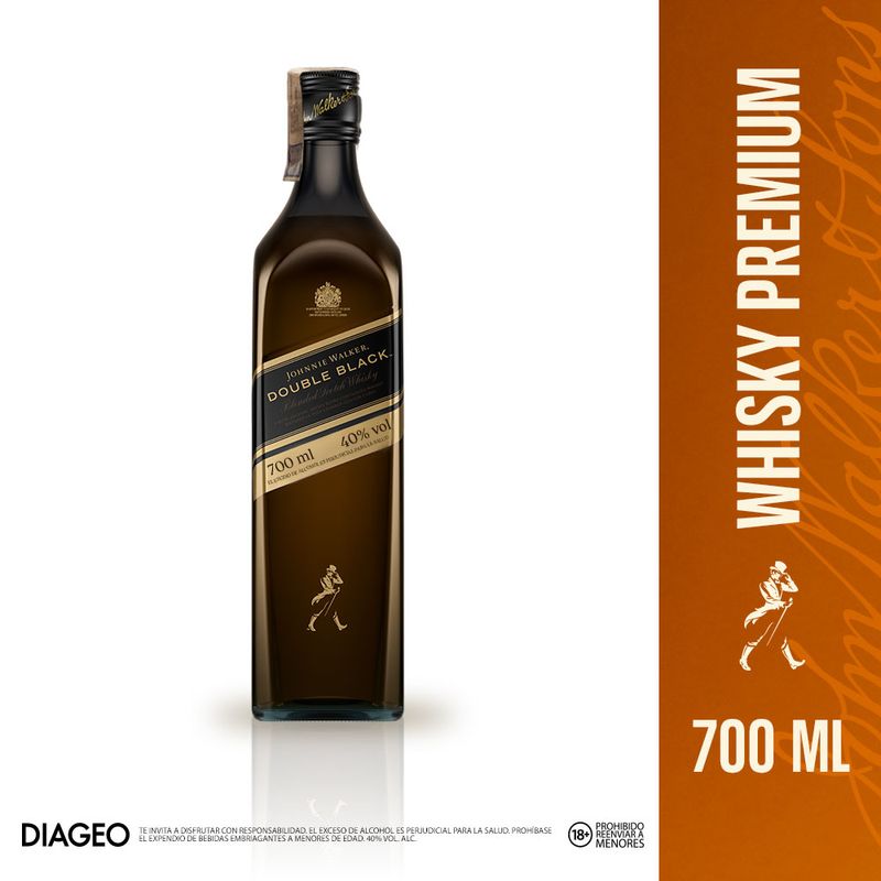 WHISKY JOHNNY WALKER 700ML DOUBLE BLACK