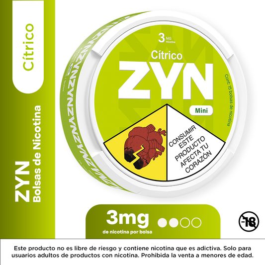 BOLSAS NICOTINA ZYN 3MG CITRICO