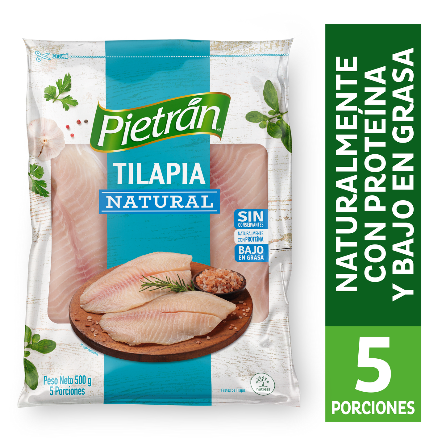 TILAPIA PIETRÁN 500G NATURAL