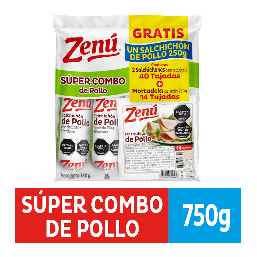 COMBO ZENU POLLO 2SCHON 250G + MORT 250G