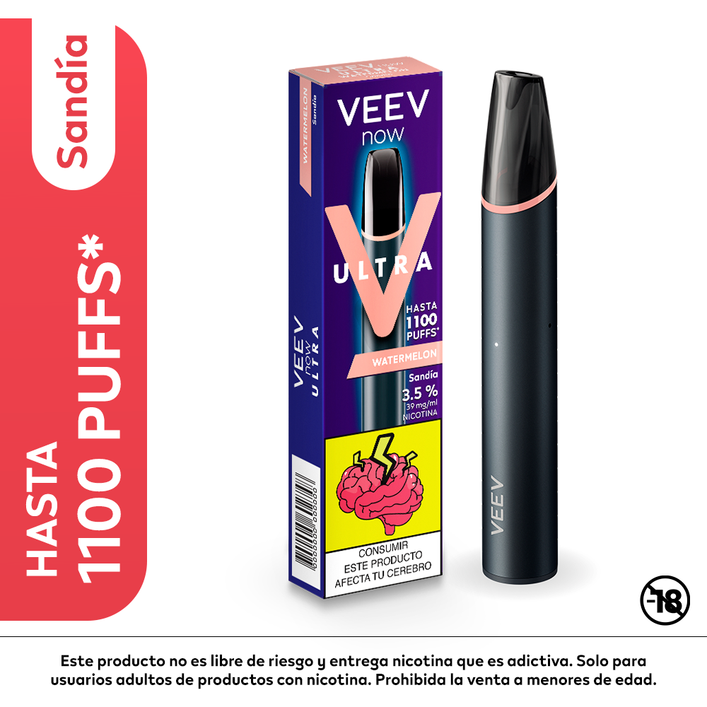 VAPEADOR VEEV 2ML 1200 PUFF ULTRA SANDIA