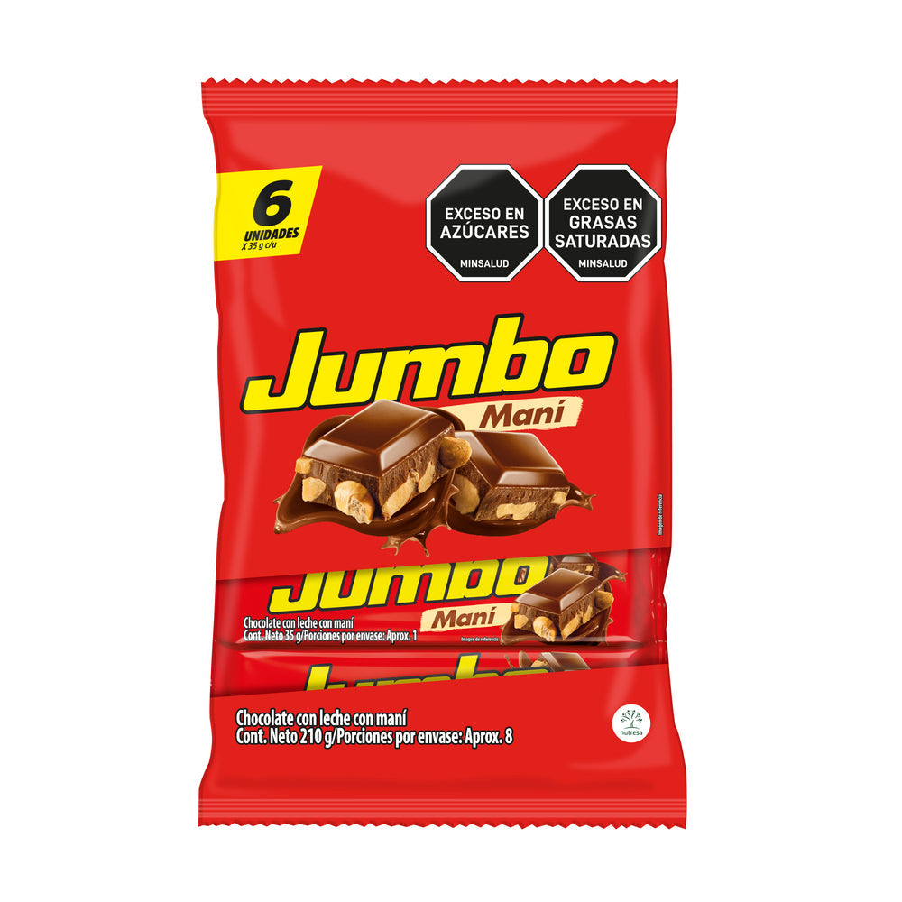 CHOCOLATINA JUMBO MANI 6U 210G