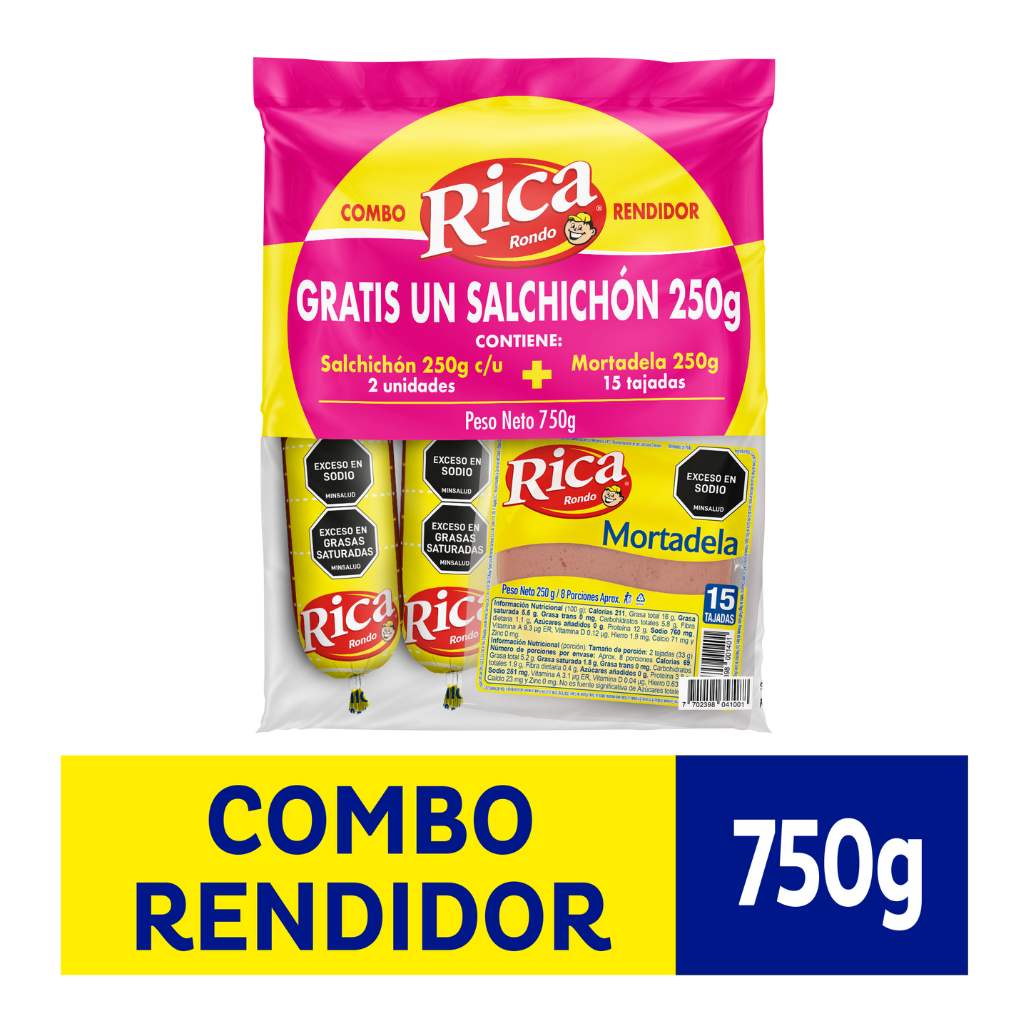 COMBO RICA 2 SCHON 250G + MORTADELA 250G