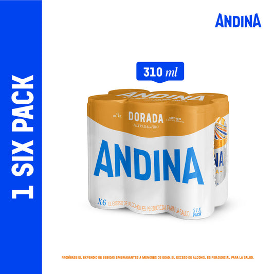 CERVEZA ANDINA 6U 310ML LATA