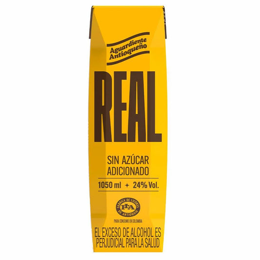 AGUARDIENTE REAL 24° 1050ML S/AZUCAR TET