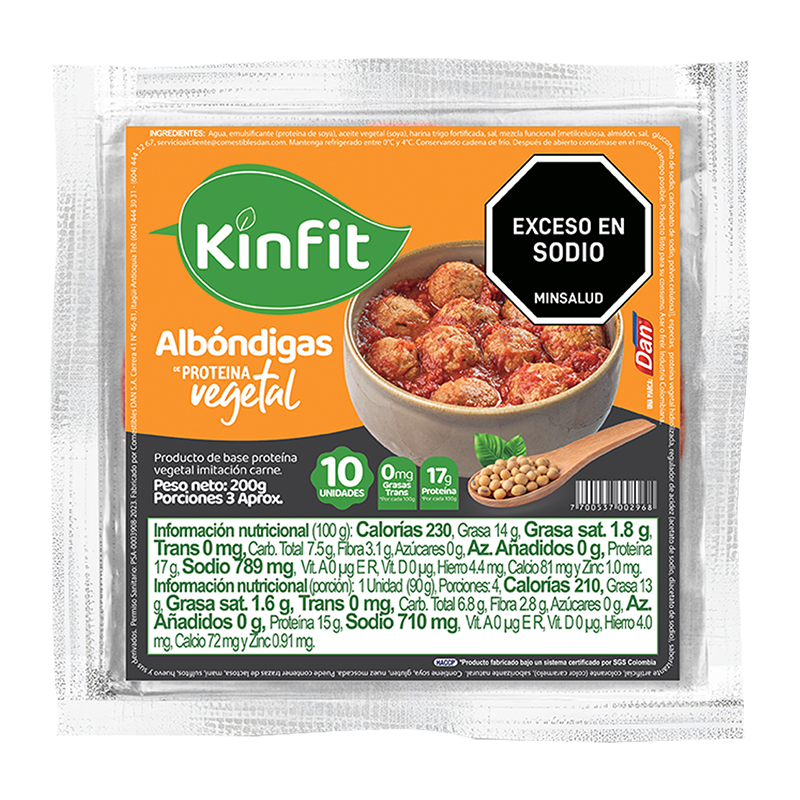 ALBONDIGAS DAN 10U 200G VEGETALES