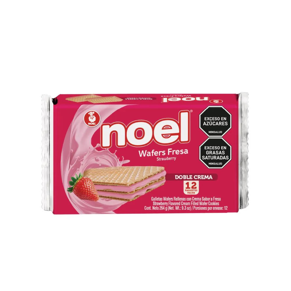 GALLETA WAFER NOEL 12U 264G FRESA