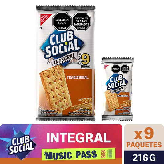 GALLETA CLUB SOCIAL 9U 216G INTEGRAL