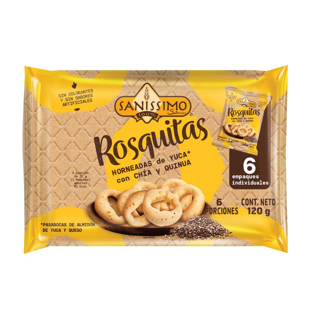 ROSQUITAS BIMBO SANISSIMO 120G CHIA Y QUESO