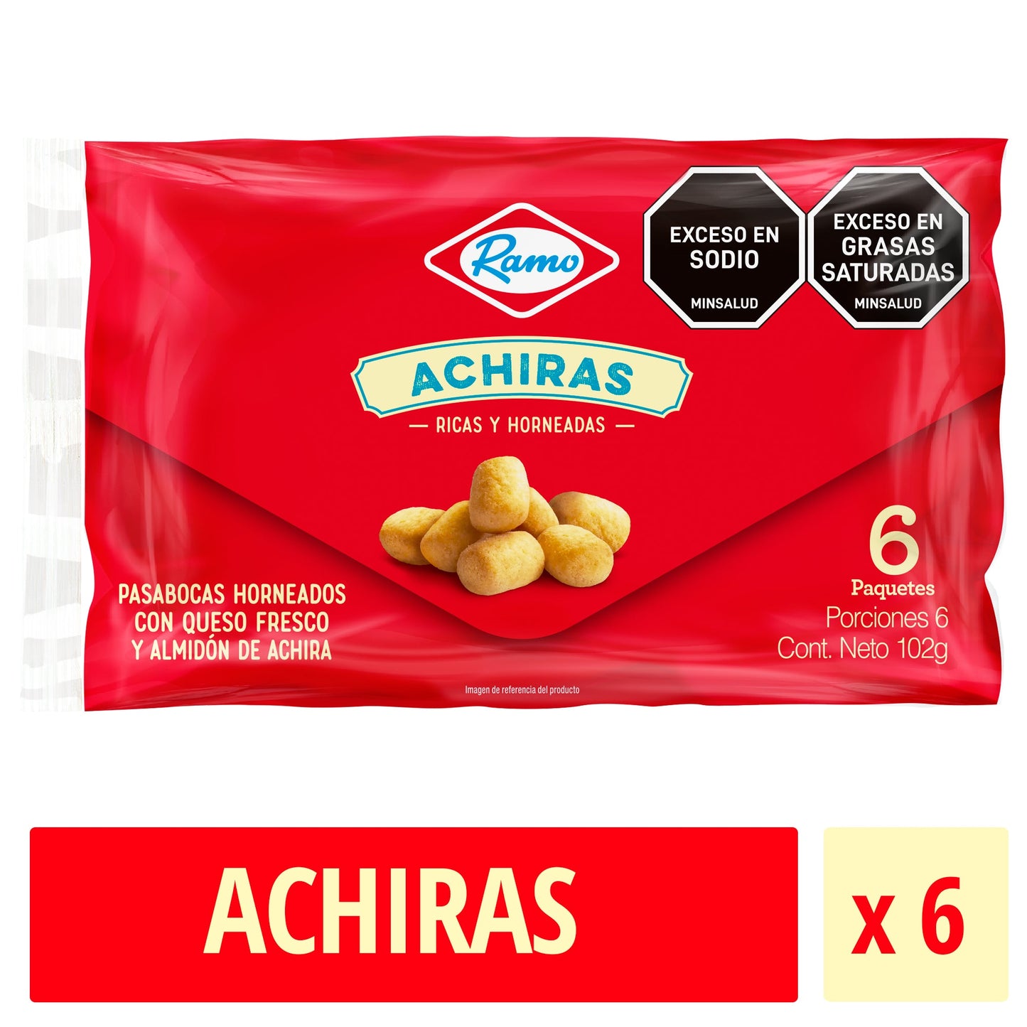 PASABOCAS ACHIRAS RAMO x 6 UNIDADES 102G