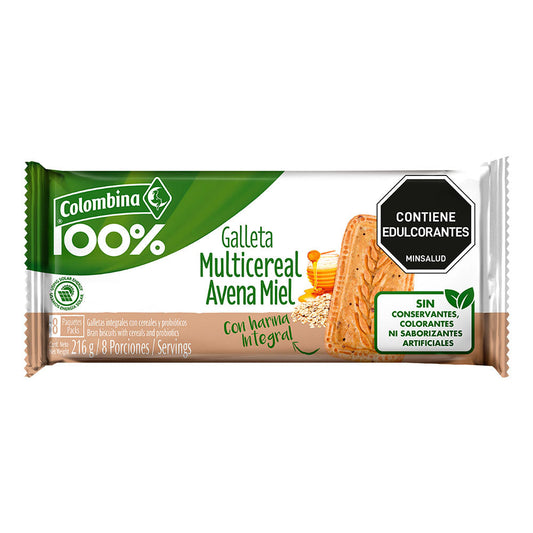 GALLETA CRAKENAS 8U 216G AVENA Y MIEL PR