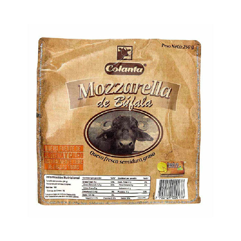 QUESO MOZARELLA BÚFALA 250 GR COLANTA