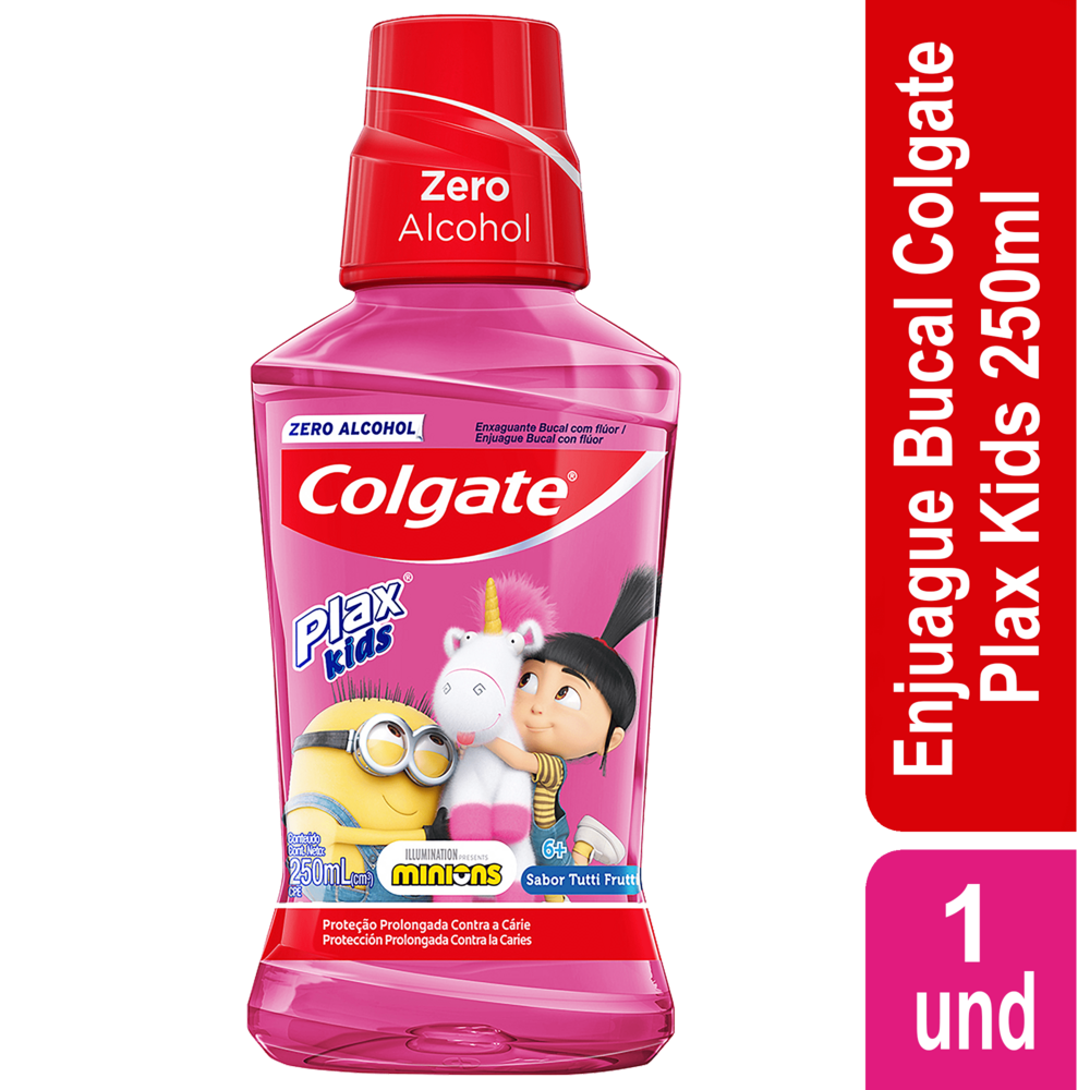 Enjuague Bucal Niños Colgate Plax Kids Agnes and Fluffy 250ml