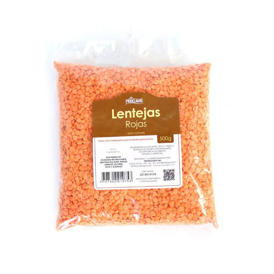 LENTEJA ROJA PRODELAGRO 500G EL NOGAL