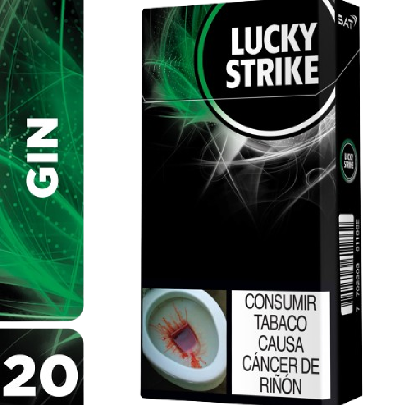 CIGARRILLO LUCKY GIN 20U CAJETILLA