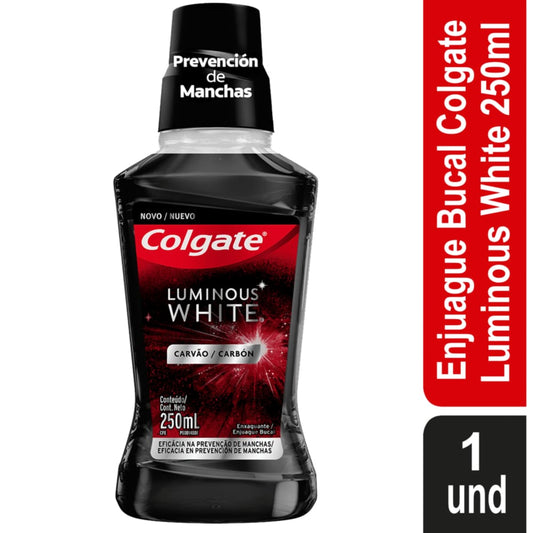Enjuague Bucal Colgate Luminous White Carbon 250mL