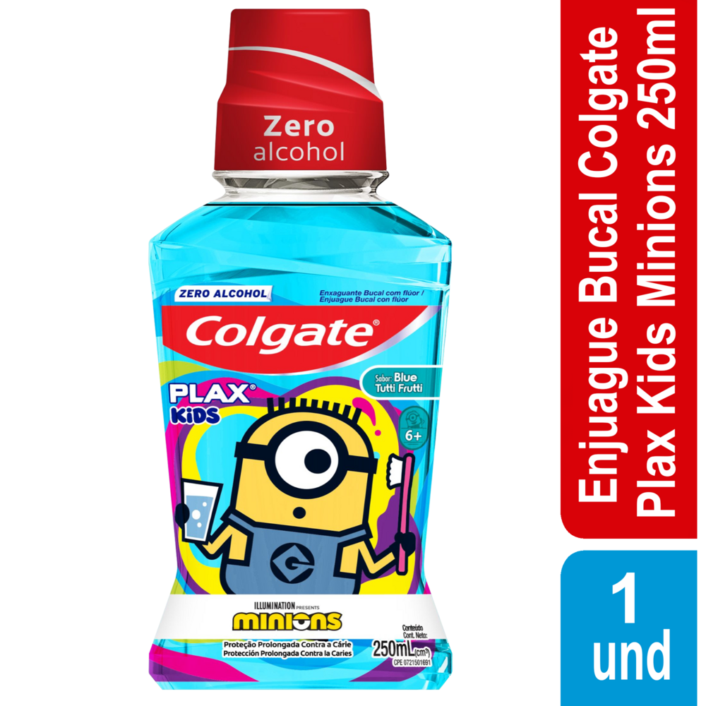 Enjuague Bucal Niños Colgate Plax Kids Minions 250ml