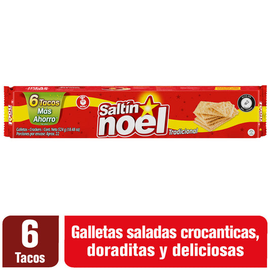 GALLETA SALTIN NOEL 6TAC 524G