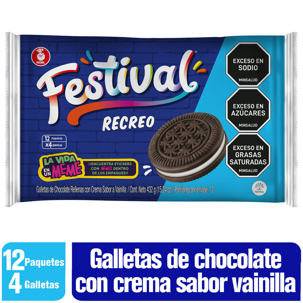 GALLETA FESTIVAL 432G RECREO