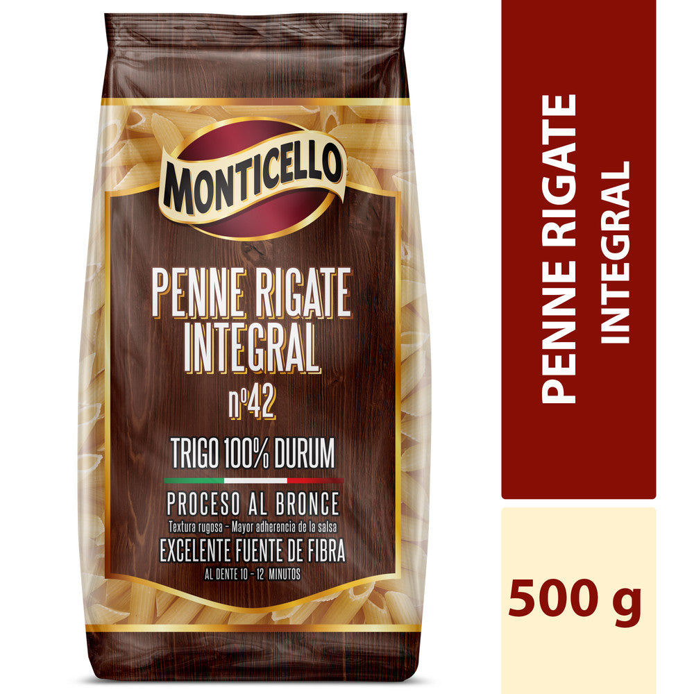 PASTA MONTICELLO 500G PENNE RIGATE INTEG