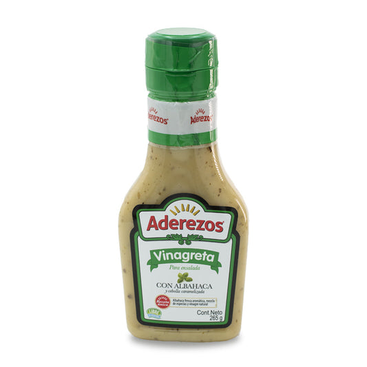 VINAGRETA ADEREZOS 265G ALBAHACA
